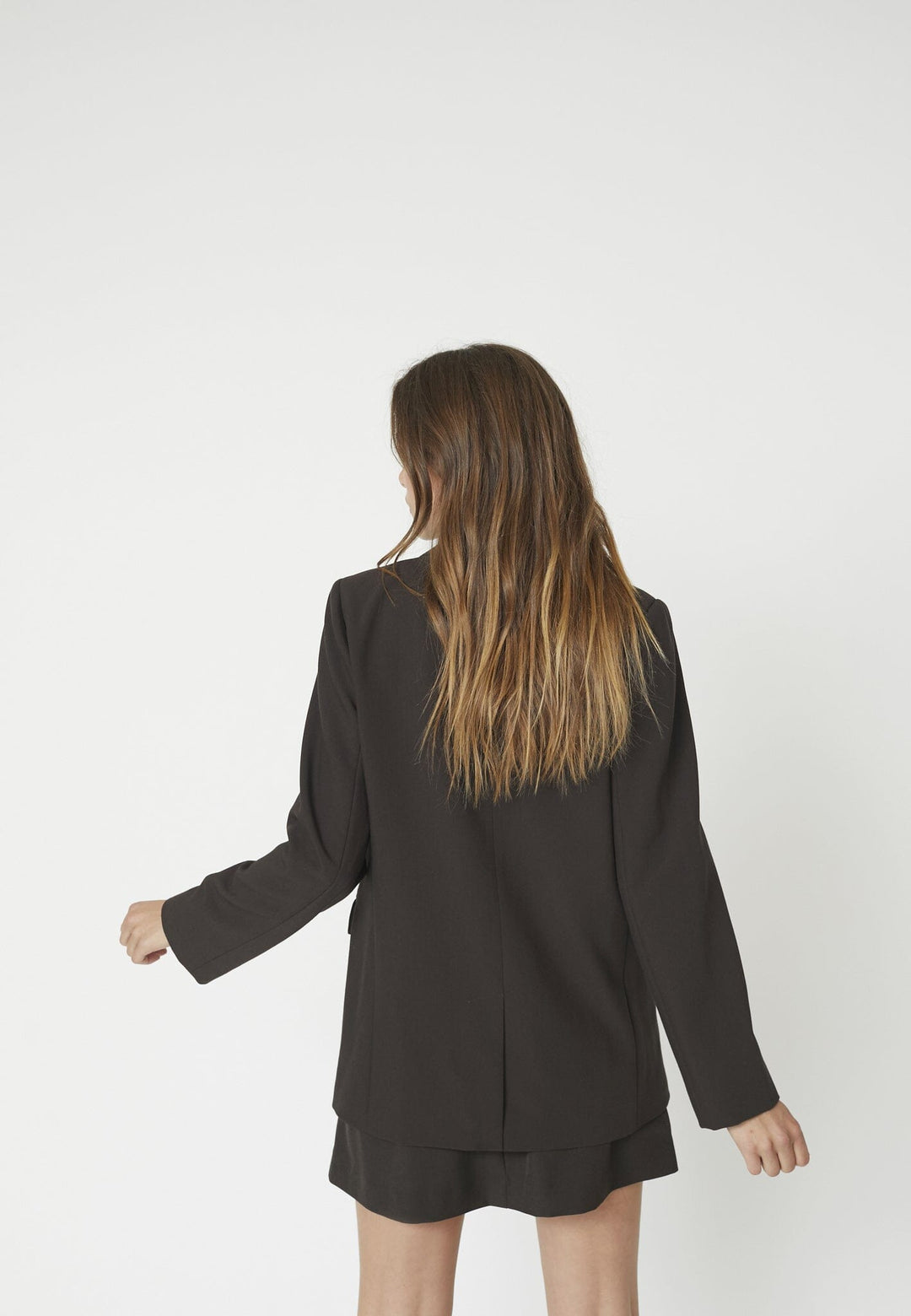Co´Couture - Volacc Single Oversize Blazer 30050 - 145 - Dark Brown Blazere 