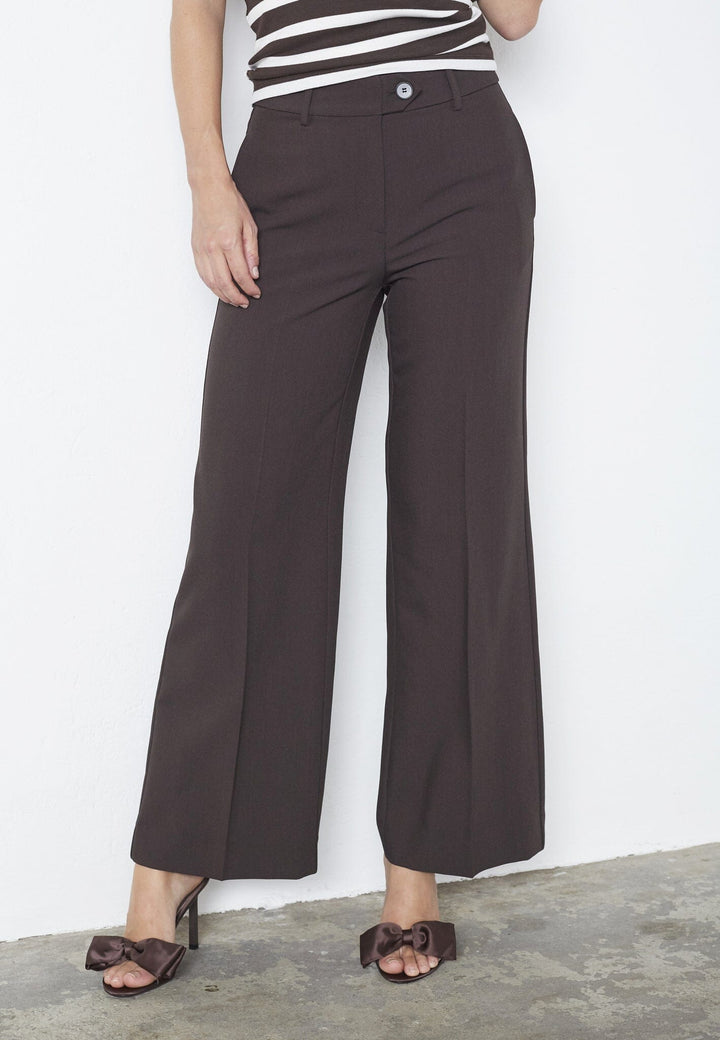 Co´Couture - Volacc Wide Pant 31191 - 145 - Dark Brown Bukser 