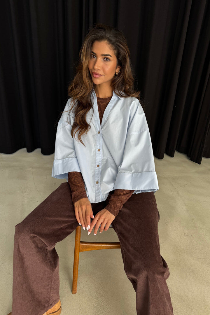 Continue - Augusta Shirt 14985 - Light Blue Skjorter 