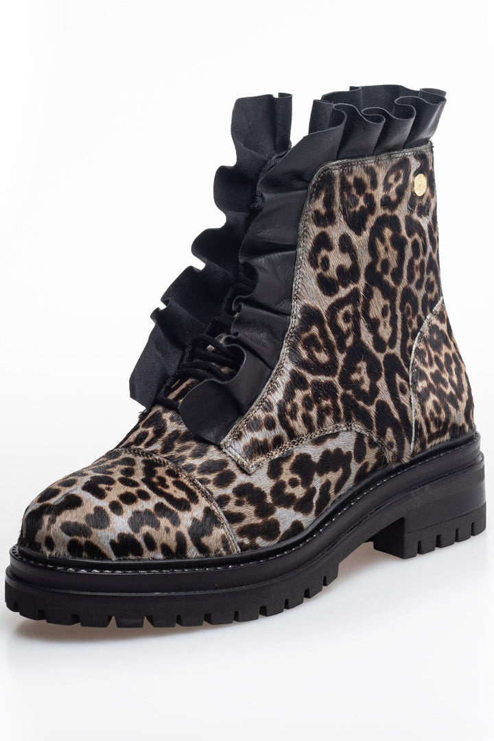 Copenhagen Shoes by Josefine Valentin - Pretty 22 Leo - 2208 Grey Leopard Støvler 