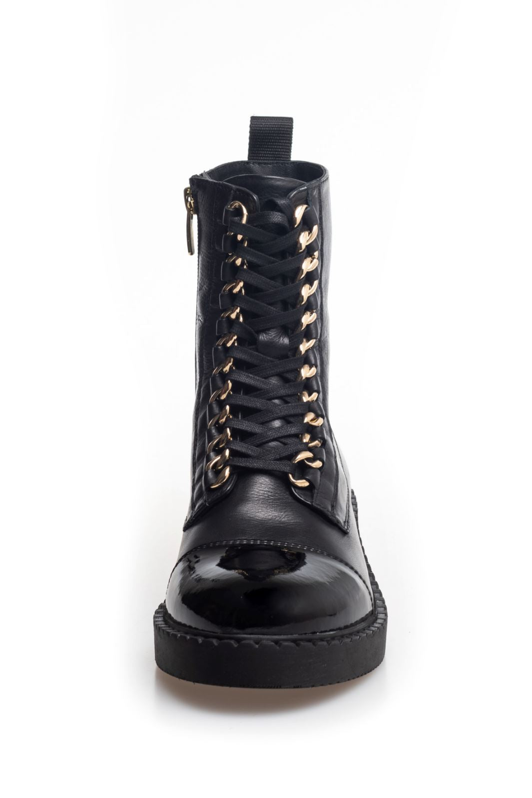 Copenhagen Shoes - New Rock Patent - 2207 Black/Gold Støvler 