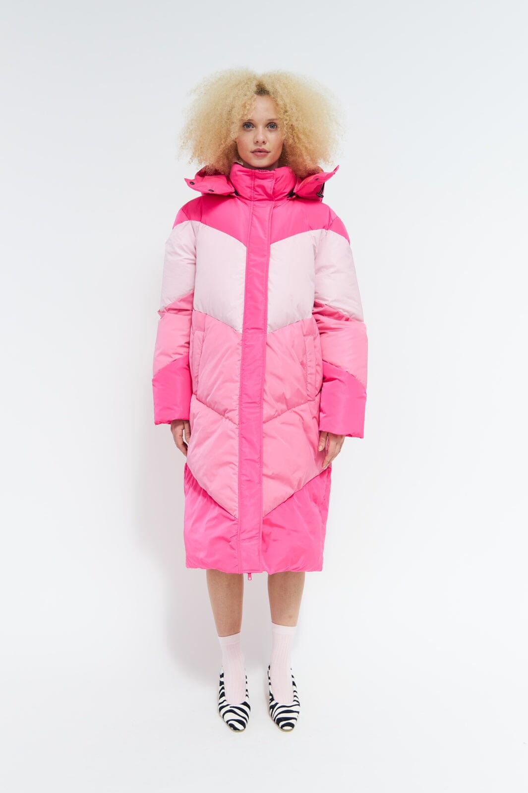 Cras - Cami Puffer Jacket C240346 - Light Pink Combo