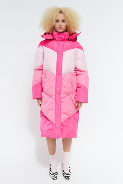 Cras - Cami Puffer Jacket C240346 - Light Pink Combo