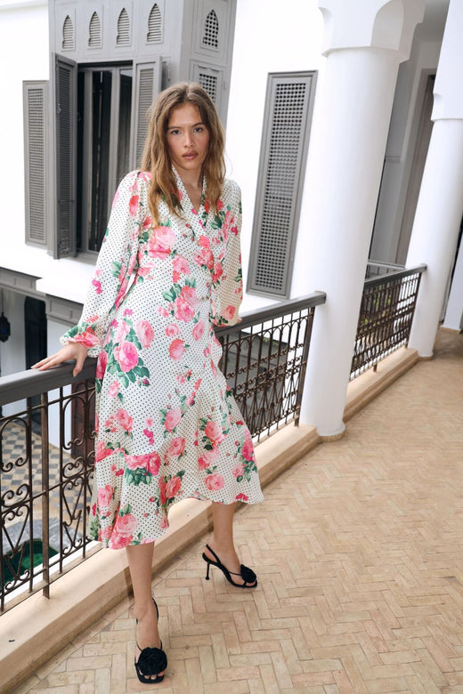 Cras - Lara Dress C489 - Polka Rose Kjoler 