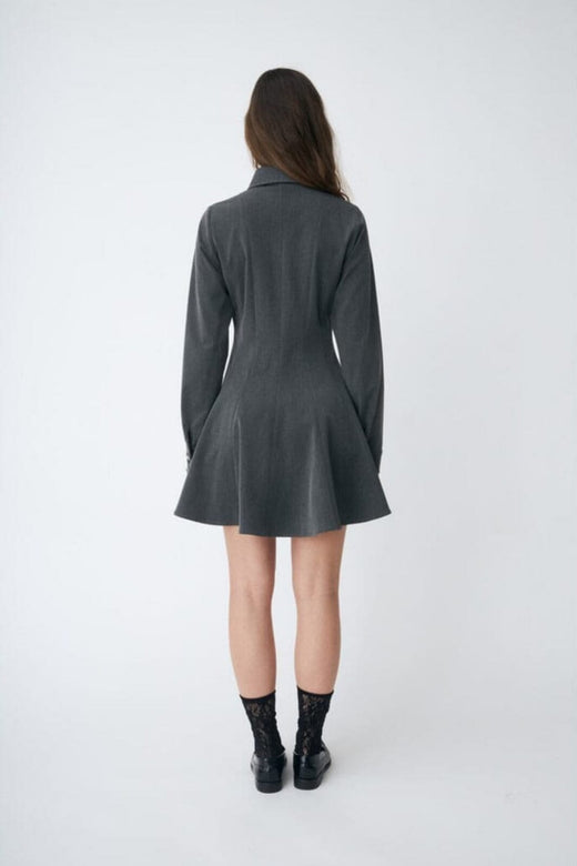 Cras - Polo Dress C584 - 9003 Grey Melange Kjoler 