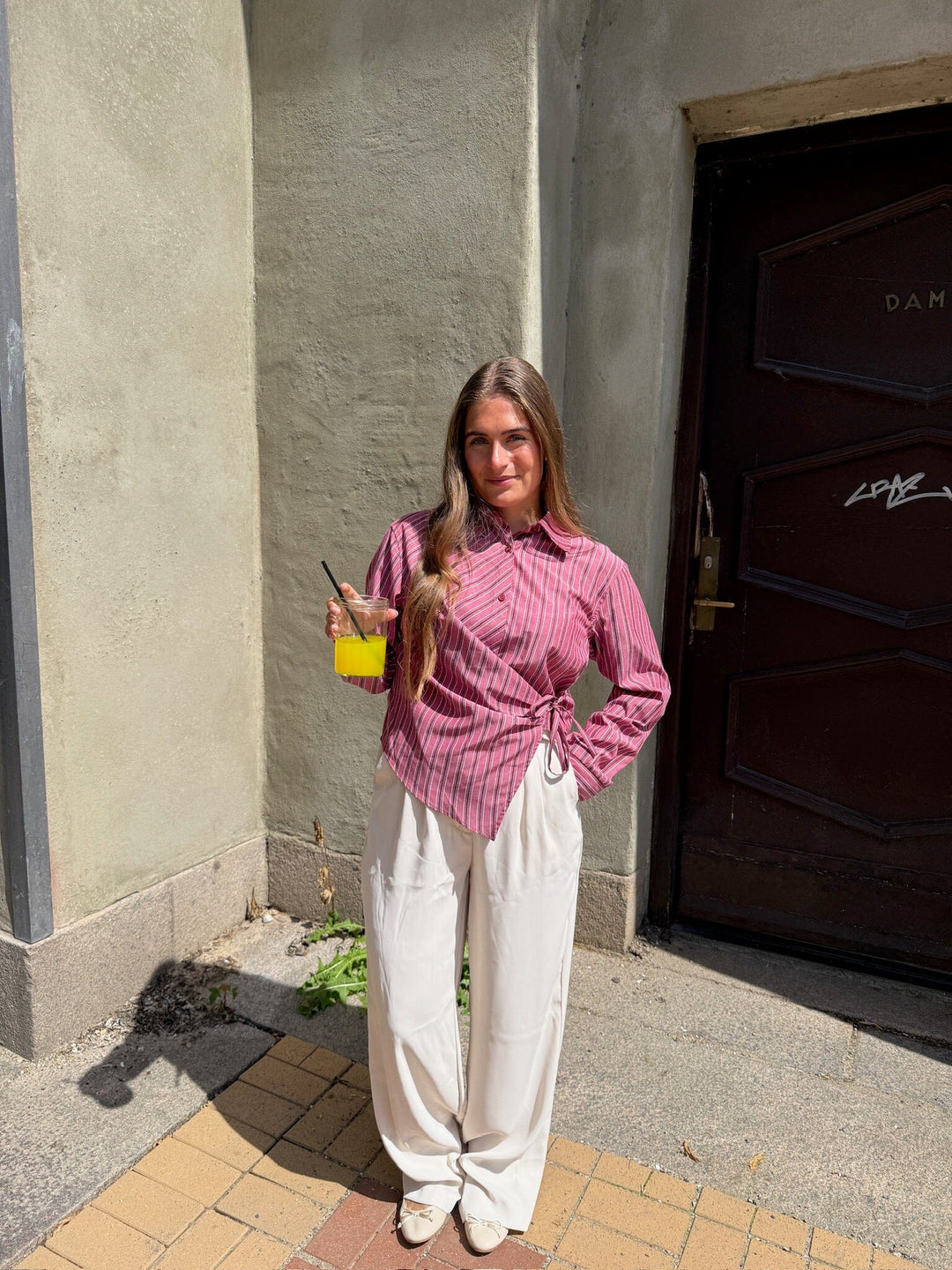 Dear Molly - Lily 162544B - Wine Red W.strip Skjorter 