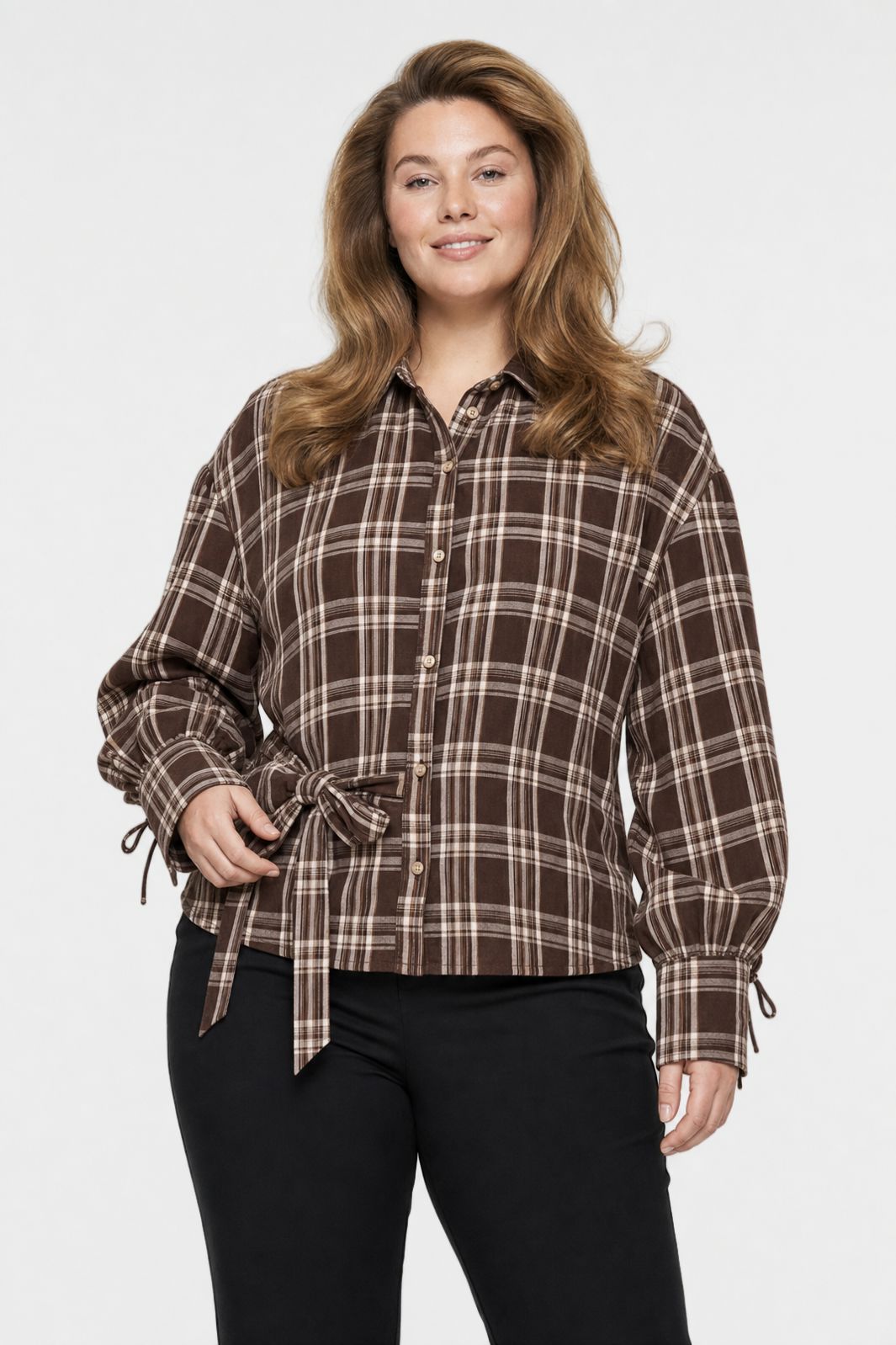 CE_IMG - Dear Molly - Quilt Twist Skjorte Ch171499b - Brune tern - M