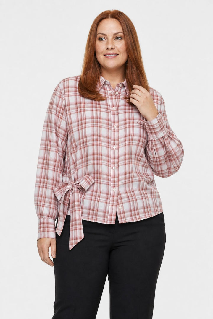 Dear Molly - Quilt Twist Skjorte Ch171499b - Lyserøde Tern - L