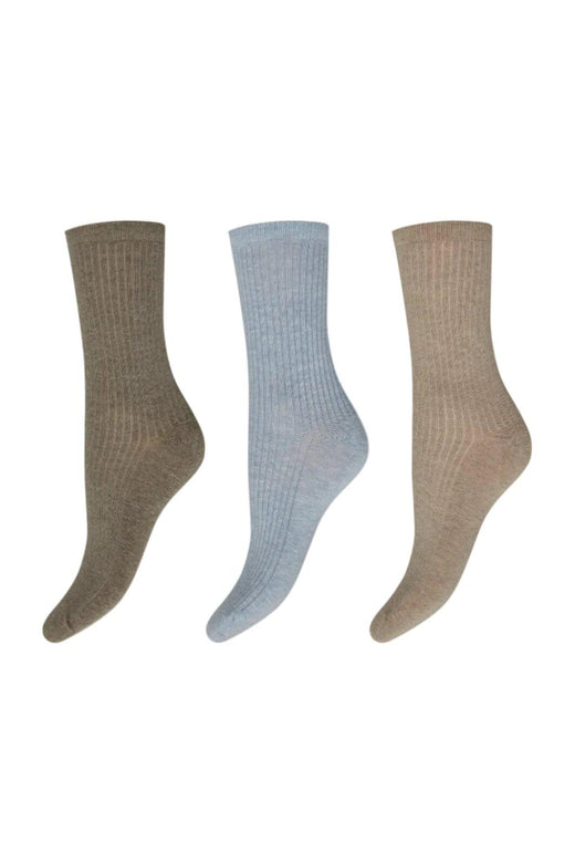 Decoy - 3-Pack Ankle Sock Cotton 20226-75 - 10095 - Multifarvet Strømper 