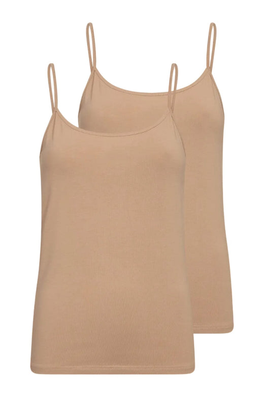 Decoy - Top Narrow Straps 2-Pack 8600-19 - 81 - Nude Toppe 