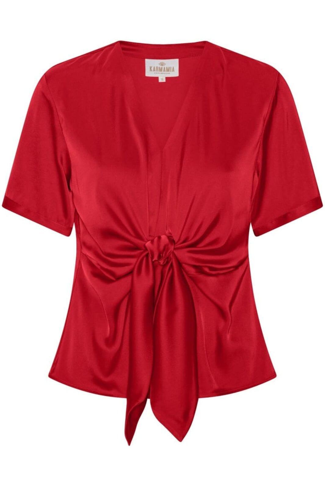 Karmamia - Blair Blouse (Short) 2298 - Semi Rich Deep Red Bluser 