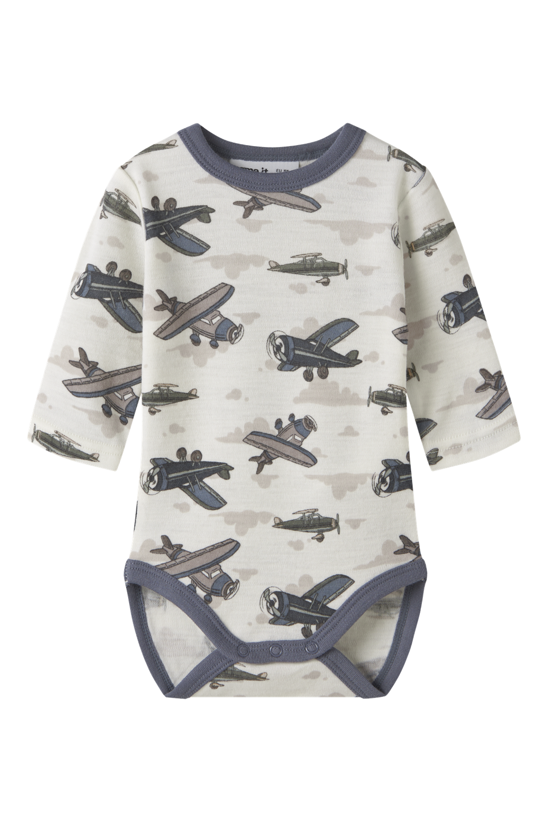 Name It - Nbmwillitus Wool Ls Body - 4951590 Snow White Airplanes