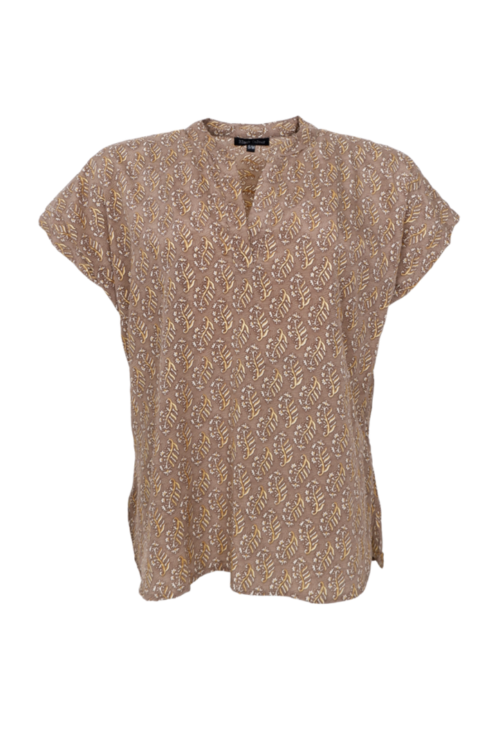 Black Colour - Bcluna Andrea S/S Blouse 39234 - Taupe Mist