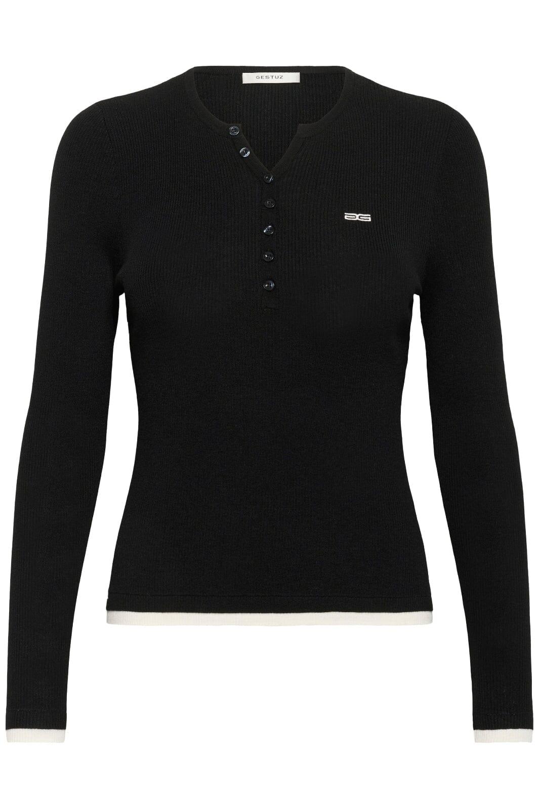 Gestuz - Gztrisha Pullover 10910848 - 100017 - Black Strikbluser 