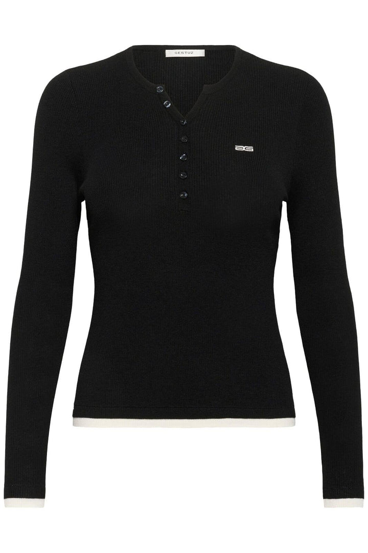 Gestuz - Gztrisha Pullover 10910848 - 100017 - Black Strikbluser 