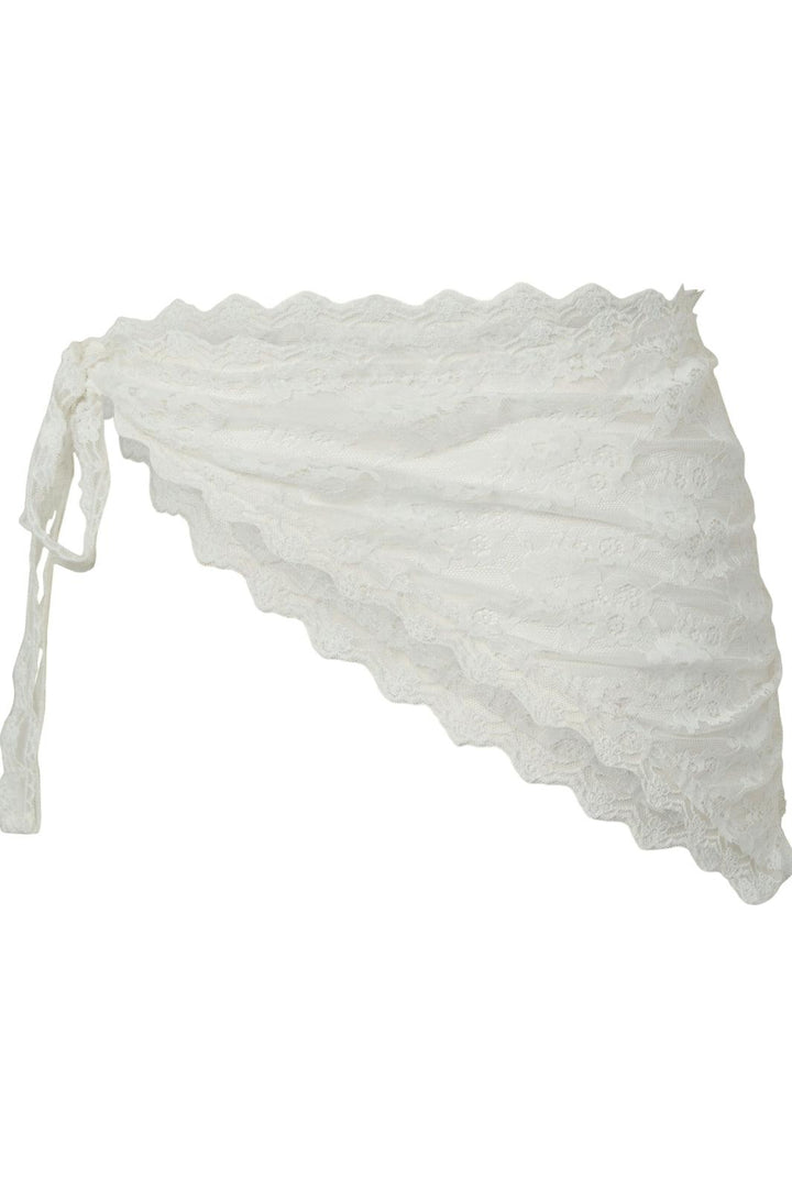 Pieces - Pcnaina Lace Hip Scarf - 5094834 White