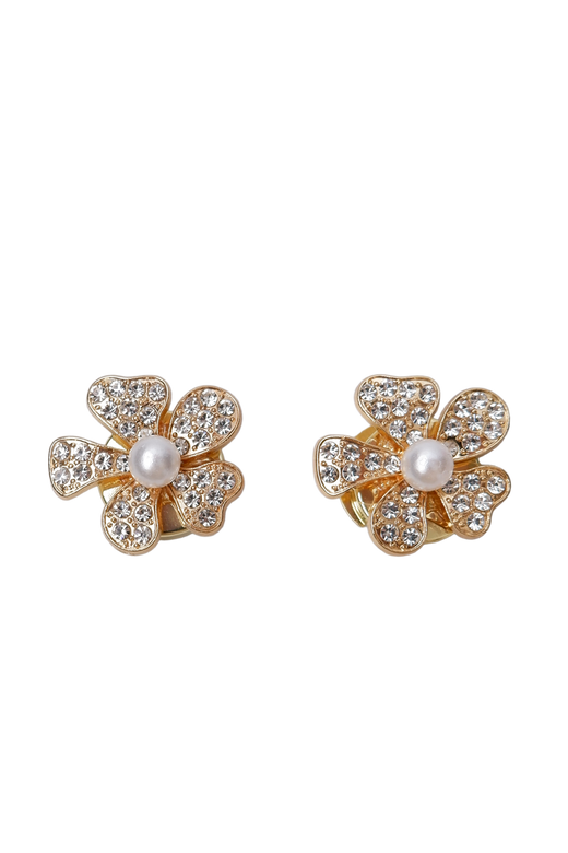 Black Colour - Bcjelline Button Covers, 2 Pcs. Set 4539 - Gold Coloured