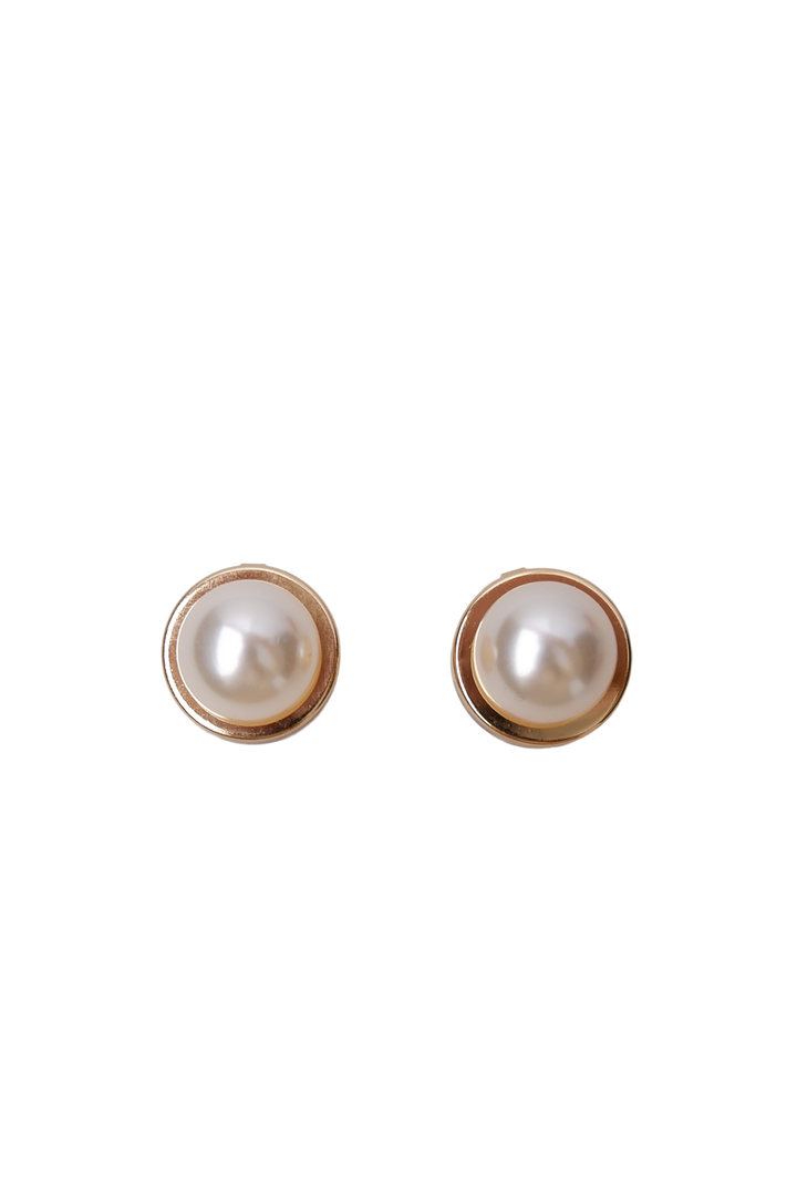 Black Colour - Bcdowny Button Covers, 2 Pcs. Set 4531 - Pearl Gold Coloured