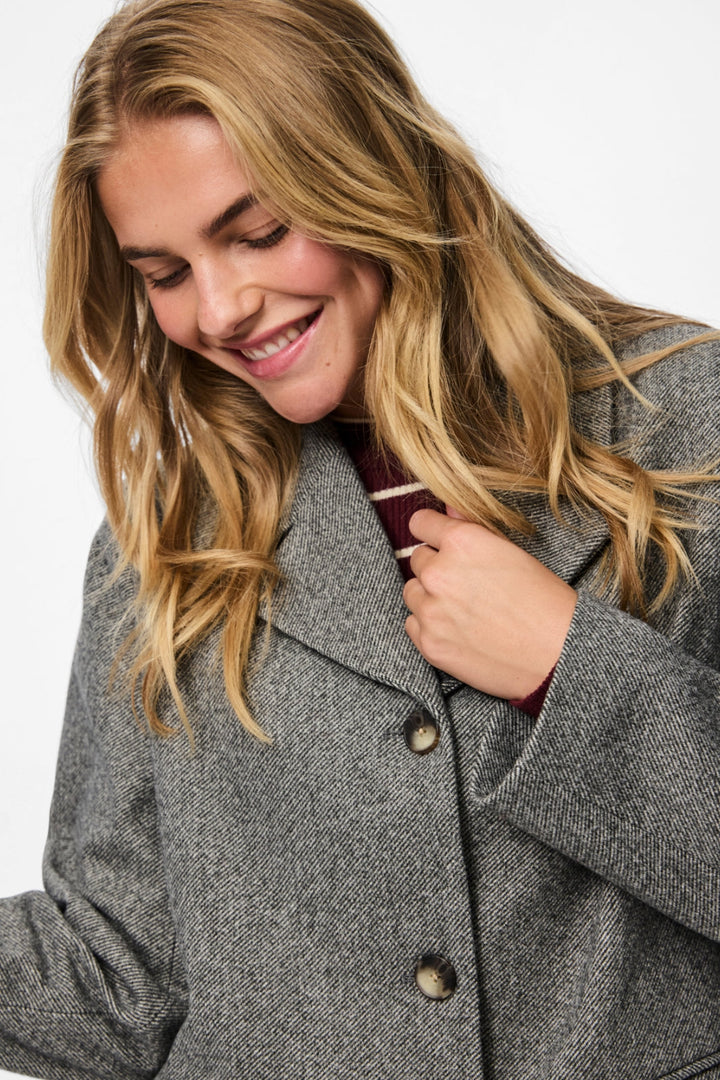 Pieces - Pcbianca Ls Blazer Jacket - 4808371 Black Melange