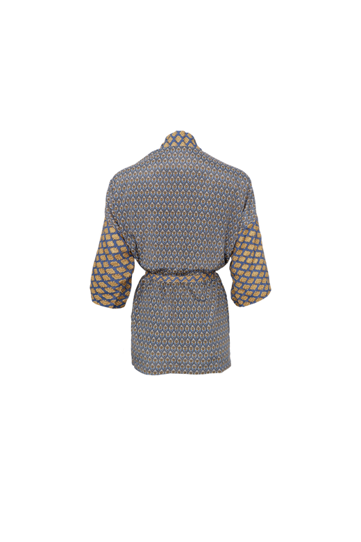 Black Colour - Bcluna Short Kimono 39149 - Blue Passion