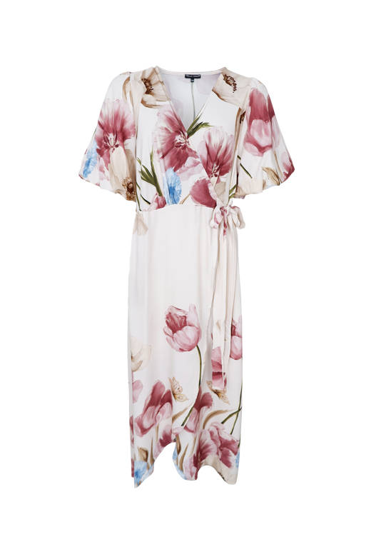Black Colour - Bcbell Wrap Dress 41221 - Creme