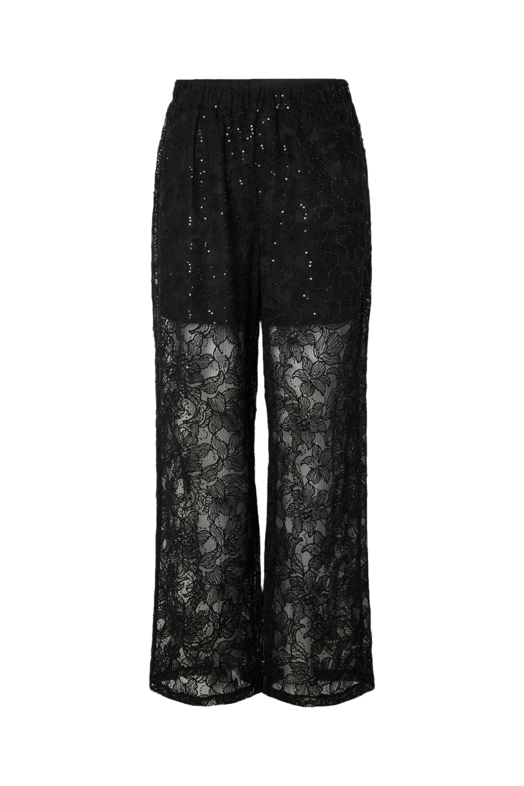 Pieces - Pclouise Straight Pants - 5039172 Black Black Sequins