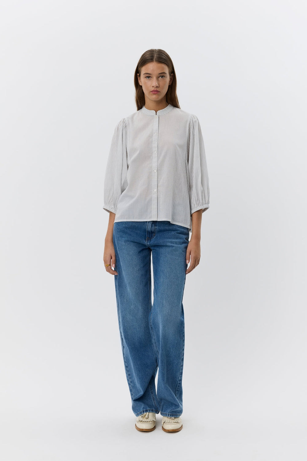 Sofie Schnoor - Viljasw Shirt S252195 - 0144 - Off White - Navy