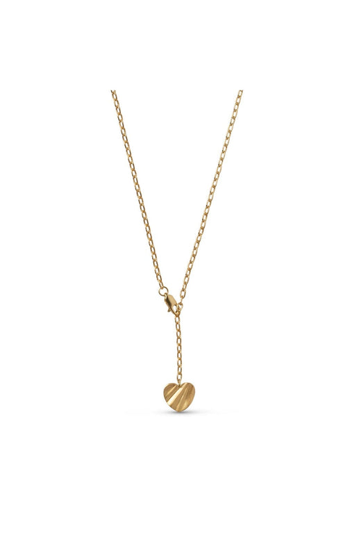 Enamel Copenhagen - Necklace, Wave Heart N156GB - Gold Plated