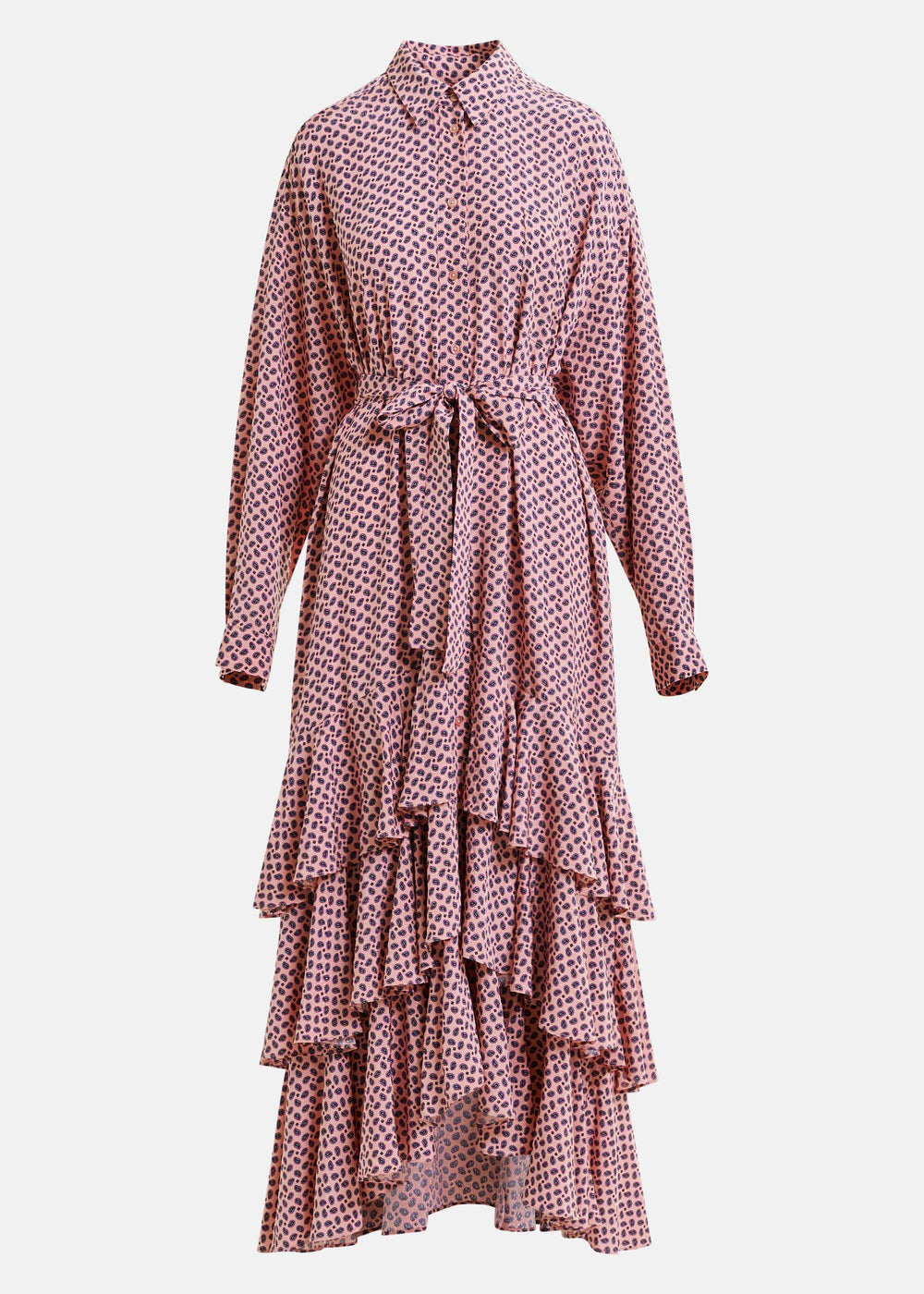 Essentiel Antwerp - Imagazine Tiered Ruffle Dressimagazine - Combo4 Sad Violet Kjoler 