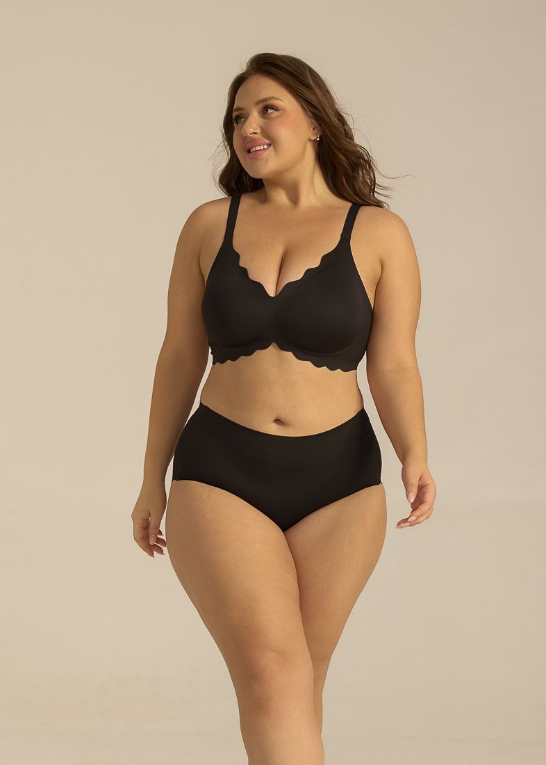 Femifemme - Softscallop Full Coverage BøJlefri Bh - Sort BH 