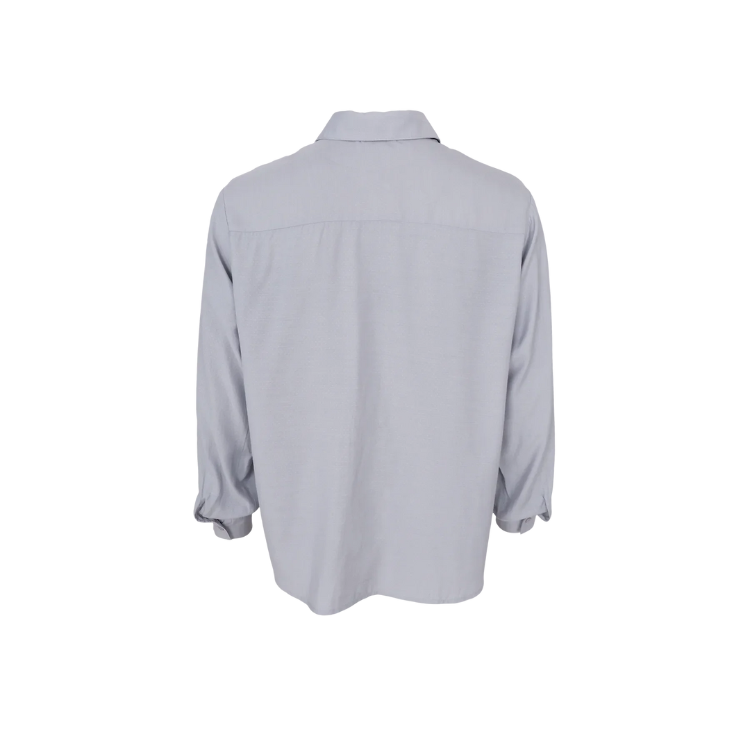 Forudbestilling - Black Colour - Bcalia Shirt W/Lace Patch - Lt. Grey Skjorter 