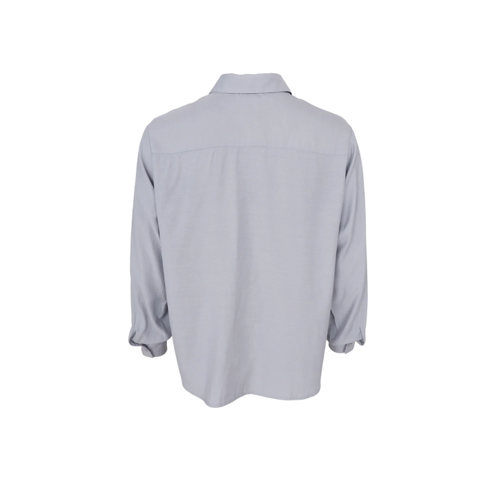 Forudbestilling - Black Colour - Bcalia Shirt W/Lace Patch - Lt. Grey Skjorter 