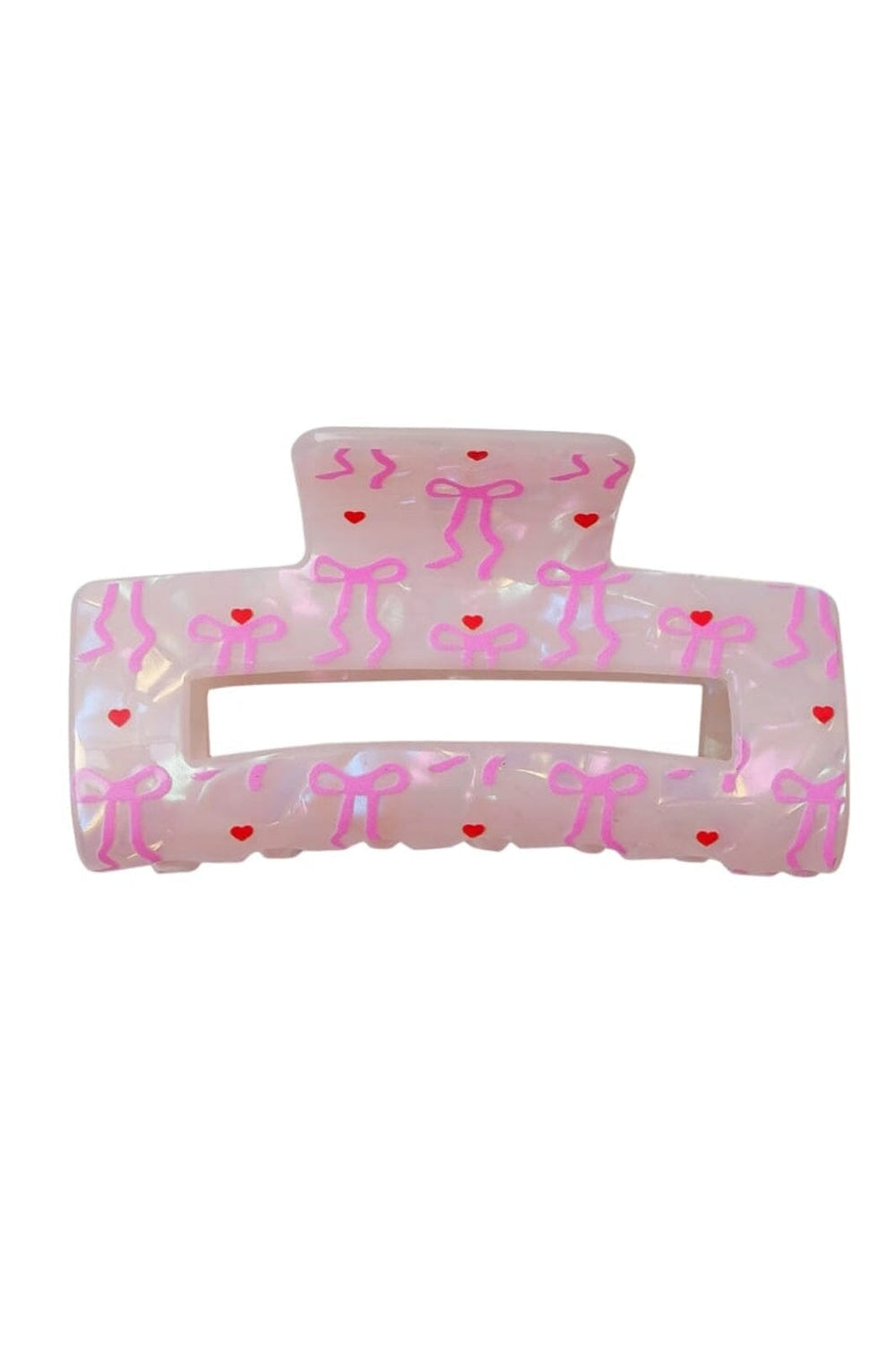 Black Colour - Bcberlin Bow Hair Claw 5946 - Pink Bow