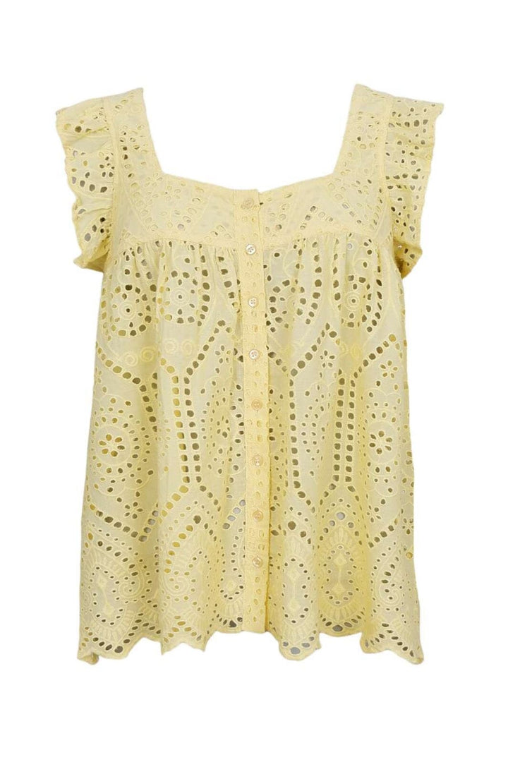 Black Colour - Bcella Top 40875 - Shirts - Lt. Yellow