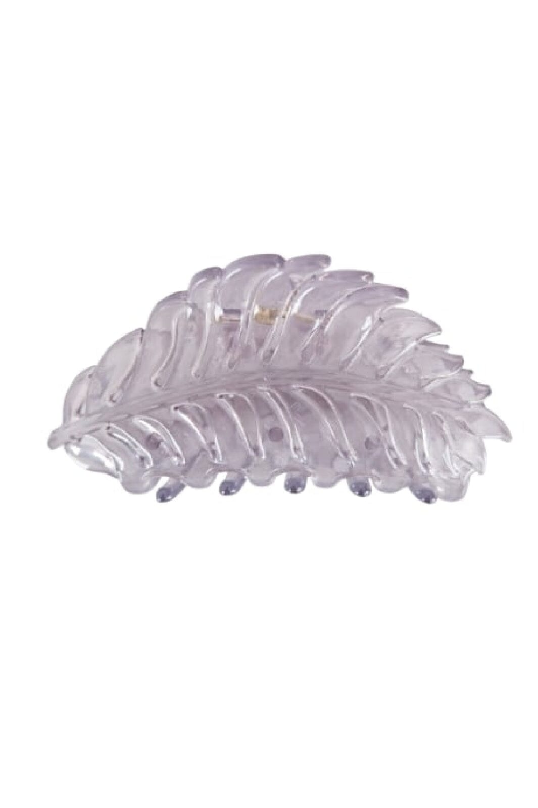 Forudbestilling - Black Colour - Bcleaf Transparent Hair Claw - Lt. Grey - (Marts) Hårspænder 