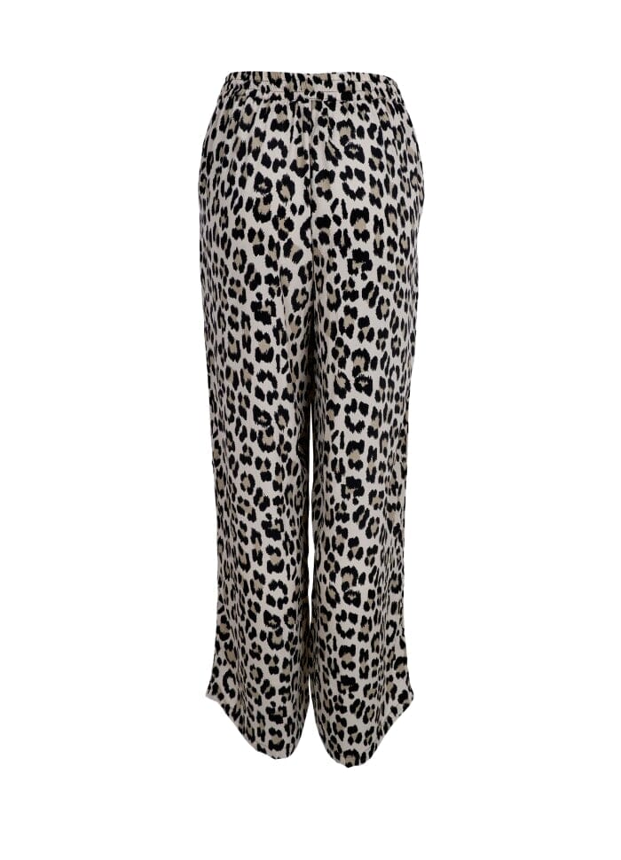 Forudbestilling - Black Colour - Bcluna Straight Pant - Lt. Leopard Bukser 