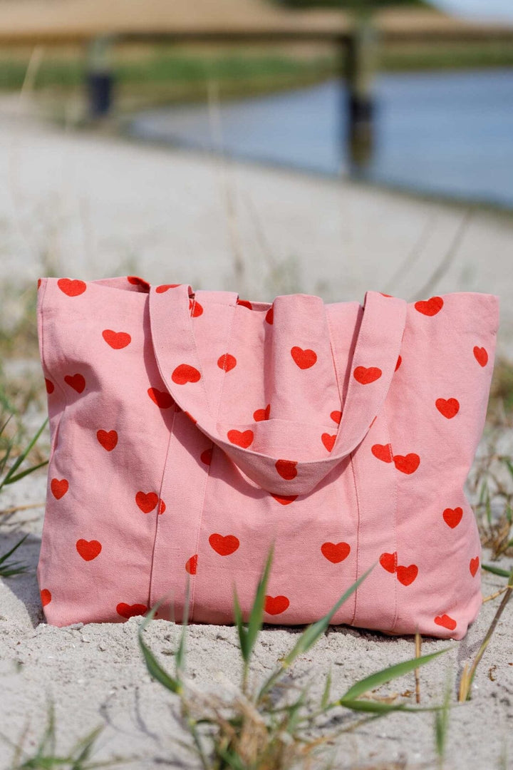 Black Colour - Bcnella Canvas Bag 9357 - Red Heart