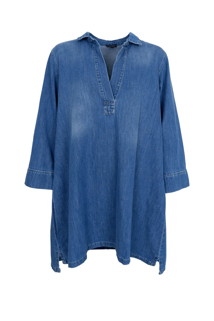 Black Colour - Bcnori Denim Tunic Dress 40814 - Mid Blue Wash