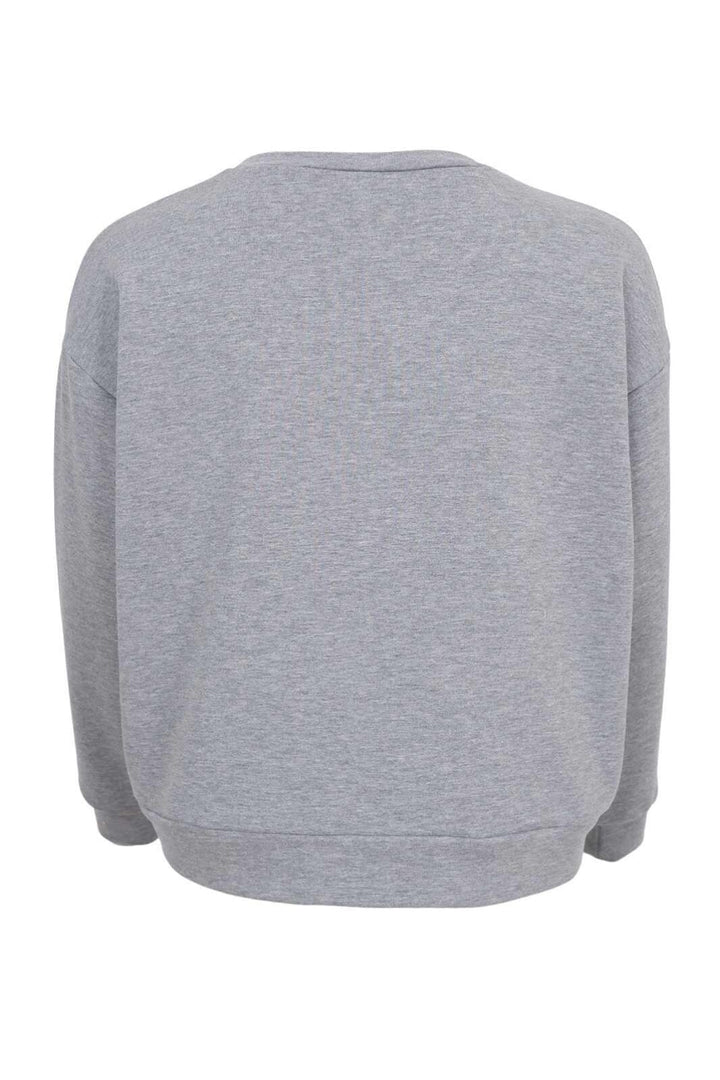 Black Colour - Bcsita Heart Sweatshirt 40863 - Grey