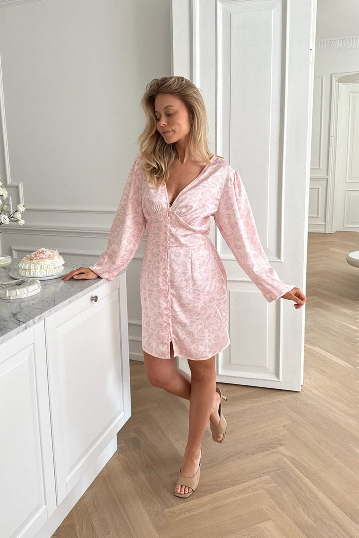 BYIC - Addyic Dress A23902 - Light Pink Floral