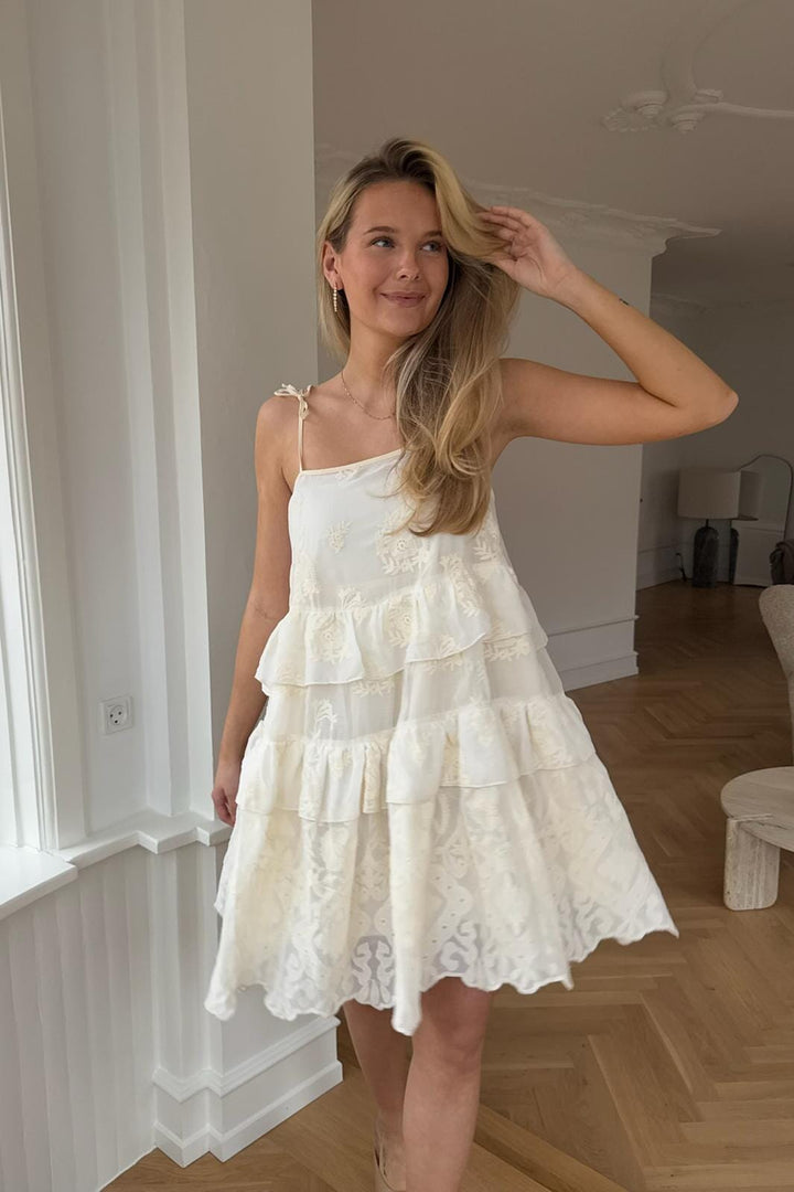 BYIC - Ellinoric Lace Strap Dress 2606 - Vintage White