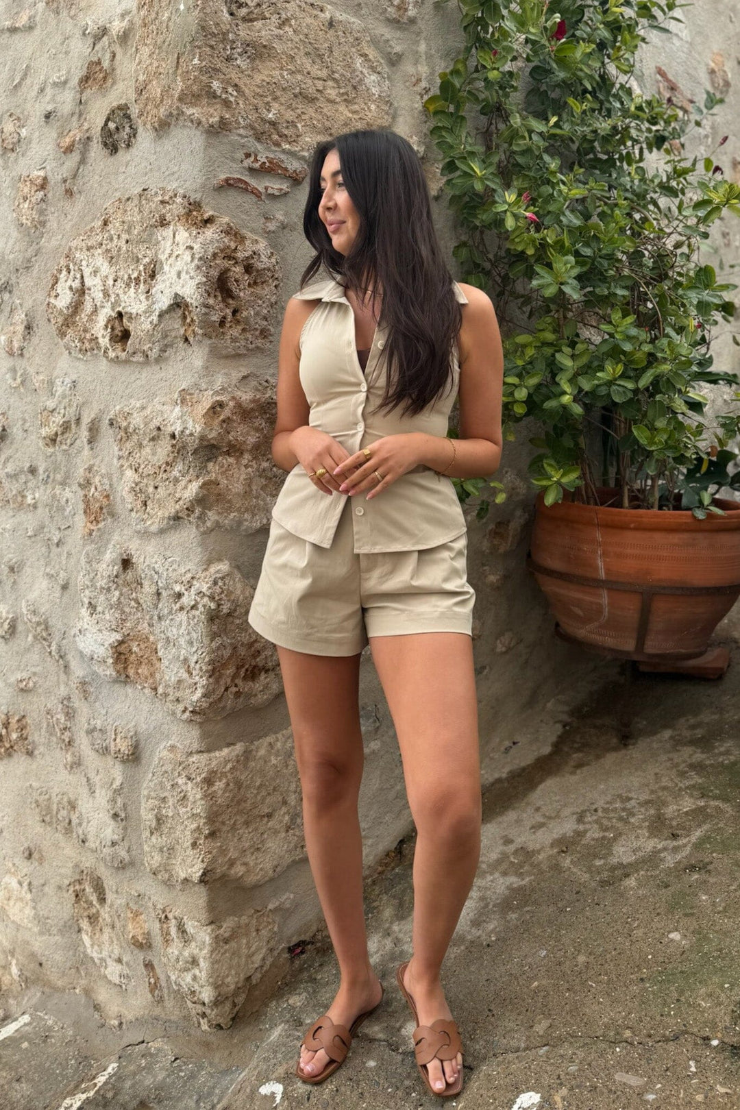 Forudbestilling - BYIC - Zoeyic Shorts A23816 - Beige Shorts 