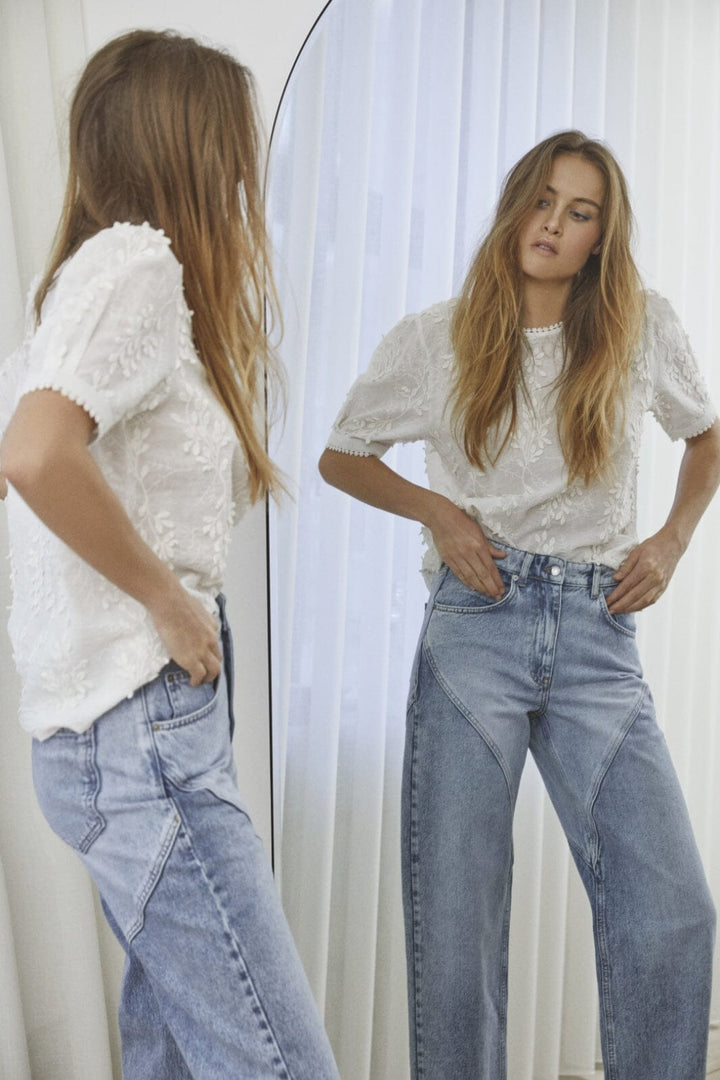 Forudbestilling - Co´Couture - Bowiecc Block Jeans 31531 - 114 - Fade Denim Bukser 