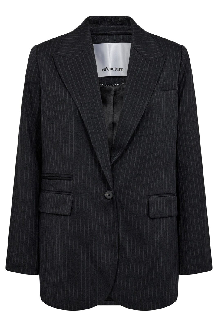 Forudbestilling - Co´couture - Idacc Pin Single Oversi Blazer - 140 Dark Grey Blazere 