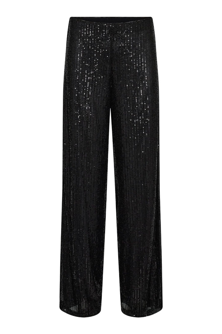 Forudbestilling - Co´couture - Sagecc Sequin Pant - 96 Black Bukser 