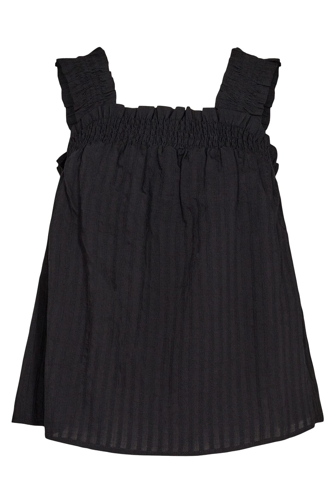 Forudbestilling - Co´couture - Selma Smock Strap Top - Black - (April) Toppe 