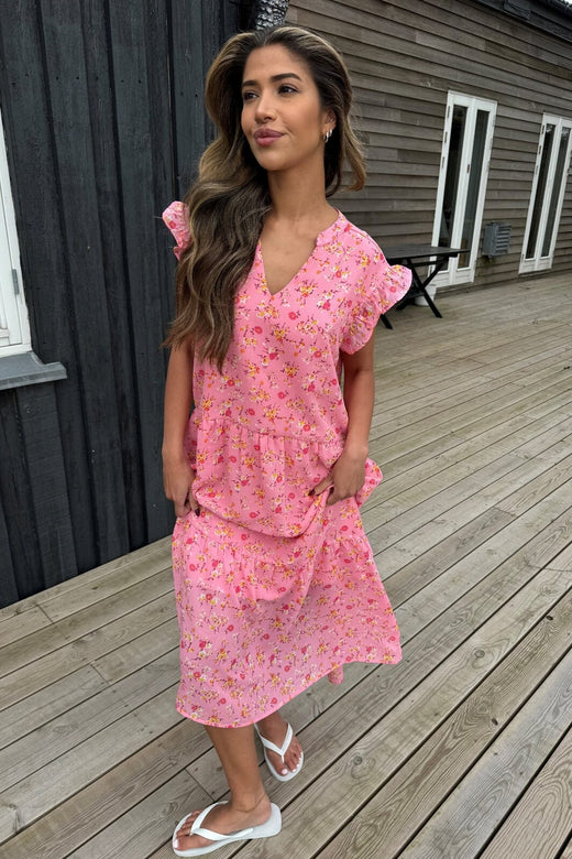 Continue - Bea Long Flowerprint 14891 - Yellow Flower