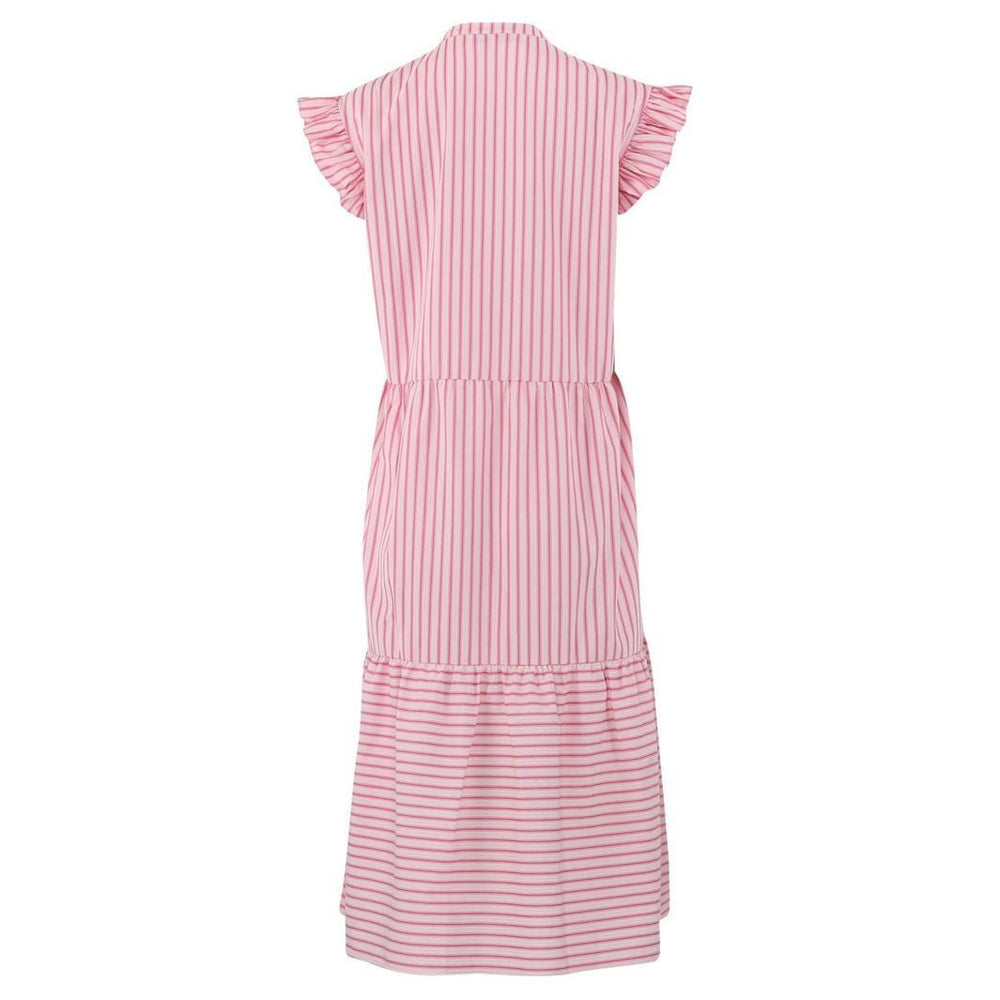 Forudbestilling - Continue - Bea Stripe Long 14795 - Pink Stripe Kjoler 