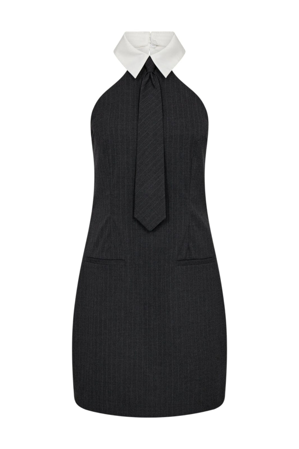Forudbestilling - Copenhagen Muse - Cmtiedy-Dress 204564 - Medium Grey Mel. w. Off-white Kjoler 