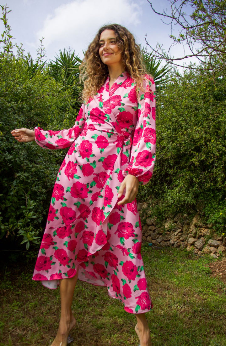 Forudbestilling - Cras - Lara Dress C1687 - 8097 - 8097 Pink Rosette Kjoler 